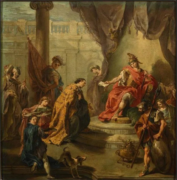 Kejsaren Flavius Honorius utser Constance III till medregent - Giovanni Battista Pittoni