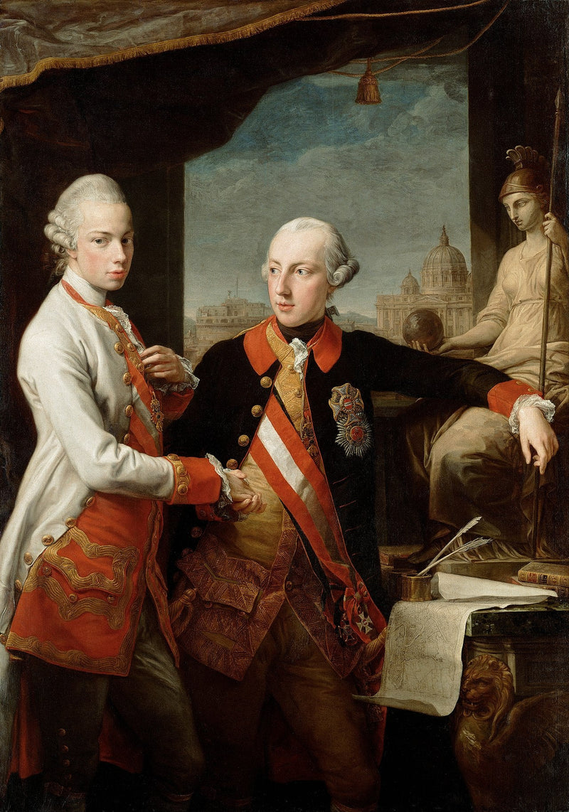 Kejsare Joseph II med storhertig Pietro Leopoldo av Toscana - Pompeo Batoni