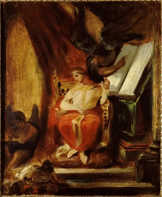 Kejsar Justinianus som skriver sina institut - Eugène Delacroix