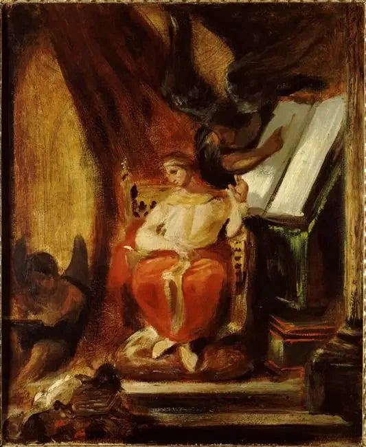 Kejsar Justinianus som skriver sina institut - Eugène Delacroix