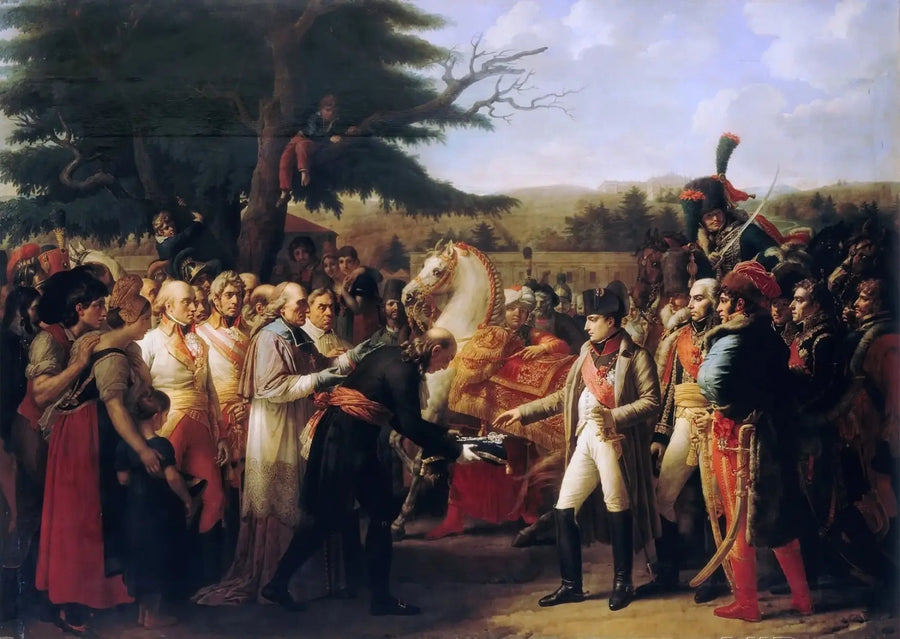 Kejsaren tar emot nycklarna till Wien - Anne-Louis Girodet