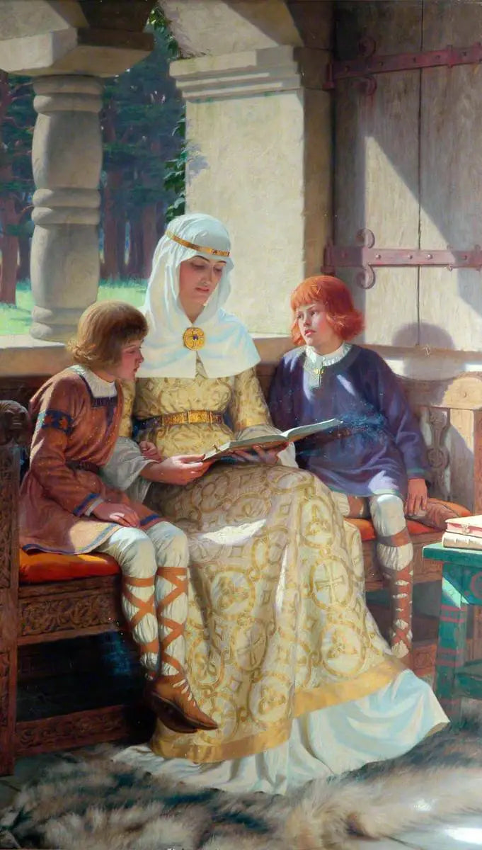 Alfred den Store barndom - Edmund Blair Leighton