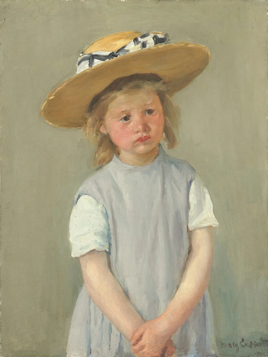 Barnet med halmhatt - Mary Cassatt
