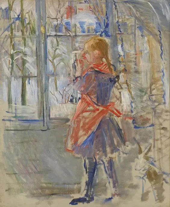 Barnet i den röda förklädet - Berthe Morisot