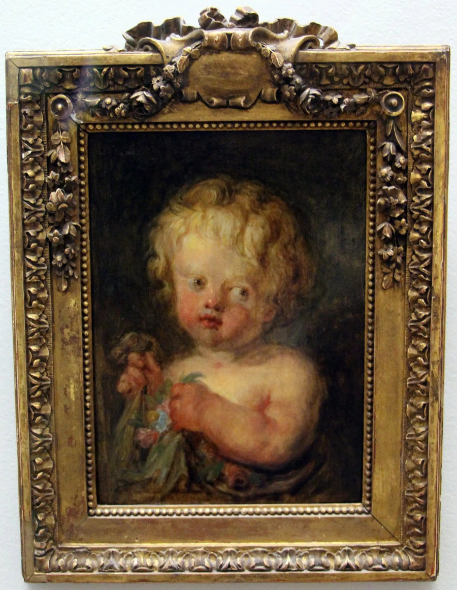 Barnet med blommor - Jean-Honoré Fragonard