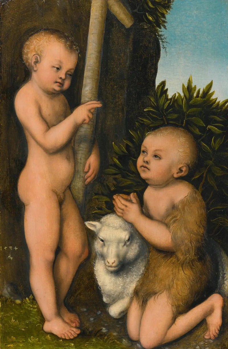 Den älskade Jesusbarnet av den helige Johannes Döparen - Lucas Cranach den äldre