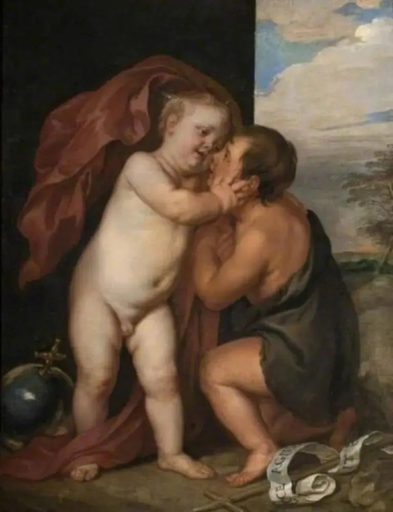 Barn Jesus med helige Johannes - Antoine van Dyck