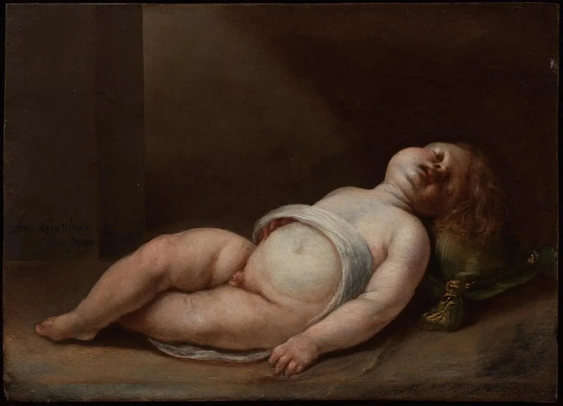Den sovande Jesusbarnet - Artemisia Gentileschi