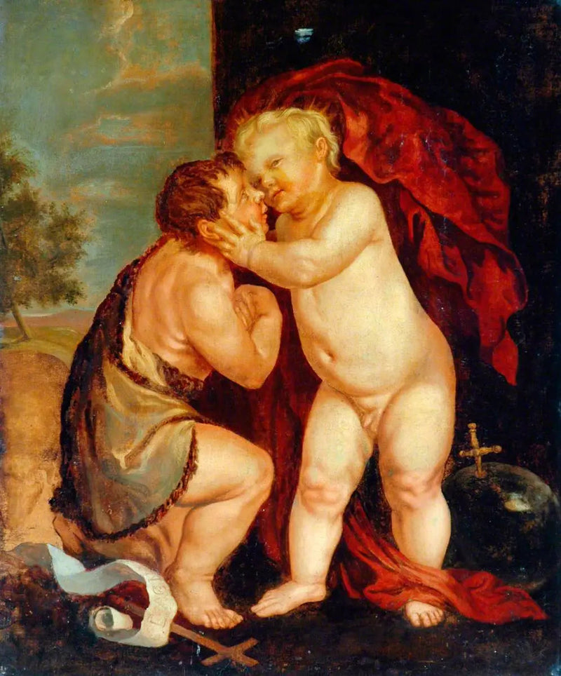 Barnet Jesus och helige Johannes Döparen - Antoine van Dyck