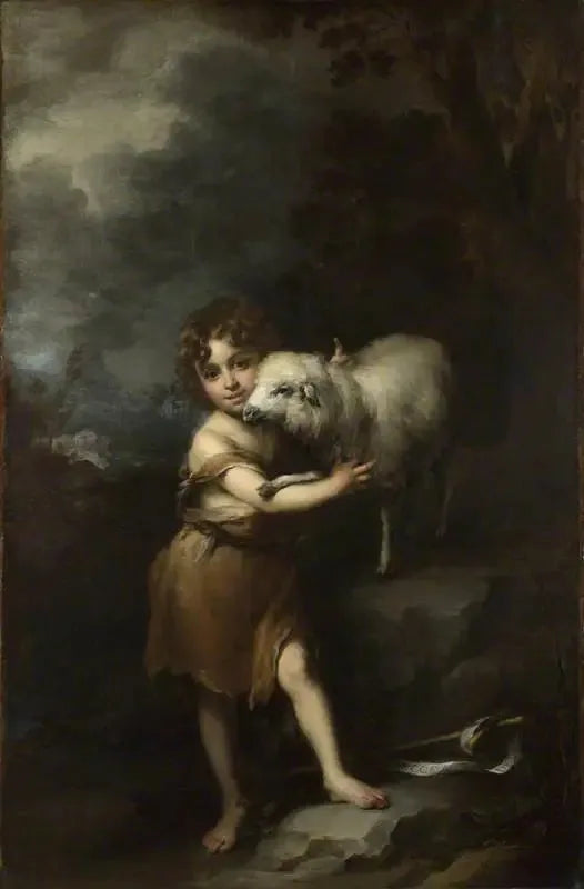 Den helige Johannesbarnet med lammet - Bartolomé Esteban Murillo
