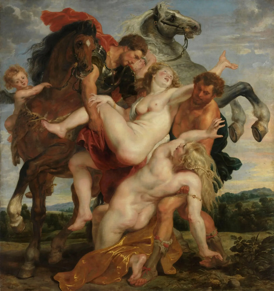 Leucippus döttrars bortförande - Peter Paul Rubens