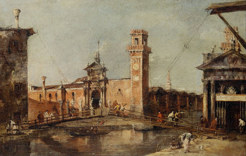 Venetianska Arsenal-inträdet - Francesco Guardi