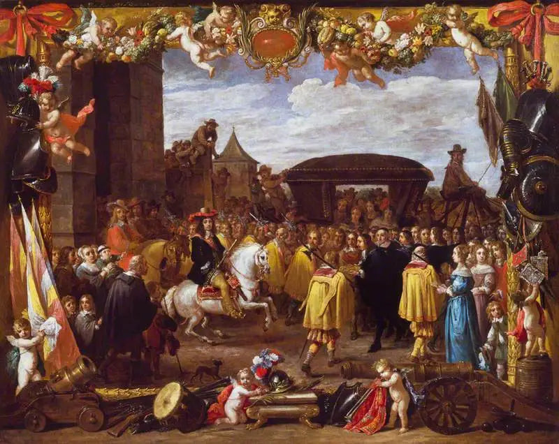 Don Juan av Österrike ankomst till Bryssel - David Teniers den yngre