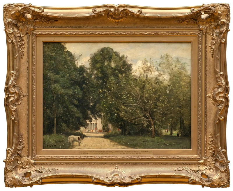 Entrén till herr Dubuissons villa i Brunoy - Jean-Baptiste Camille Corot