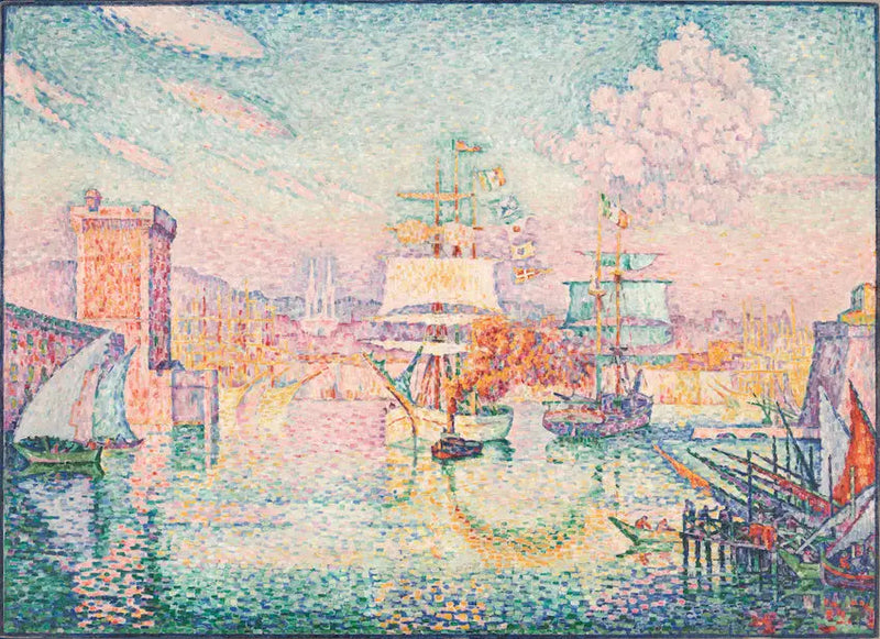 Inträdet till hamnen i Marseille - Paul Signac