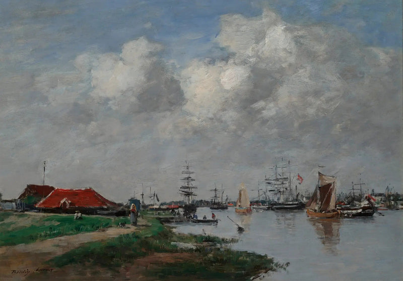 Schelde i Antwerpen - Eugène Boudin