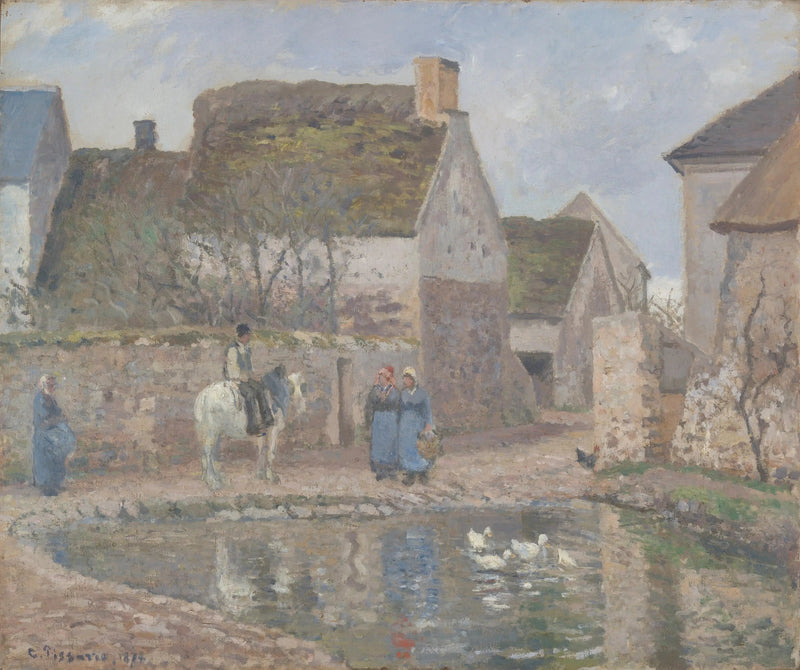 Dammen med ankor i Ennery - Camille Pissarro
