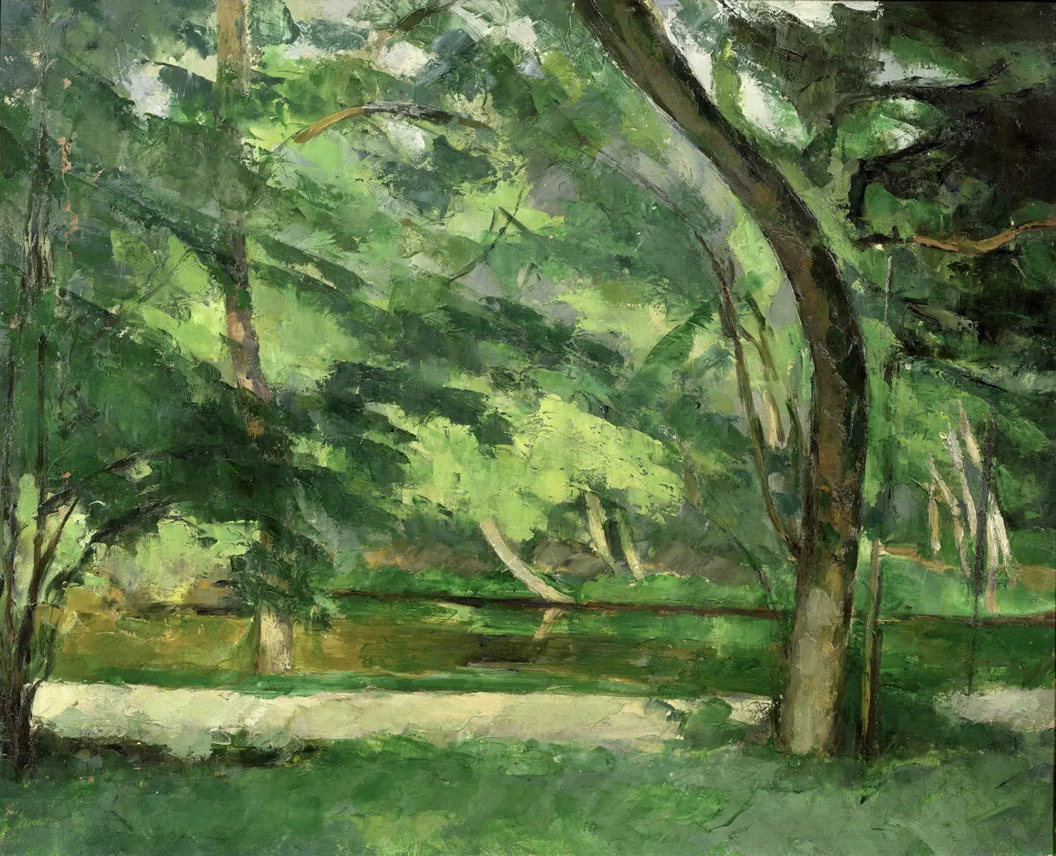 L'Étang des Sœurs à Osny, près de Pontoise - Paul Cézanne image 1 reproduction de peinture à l’huile