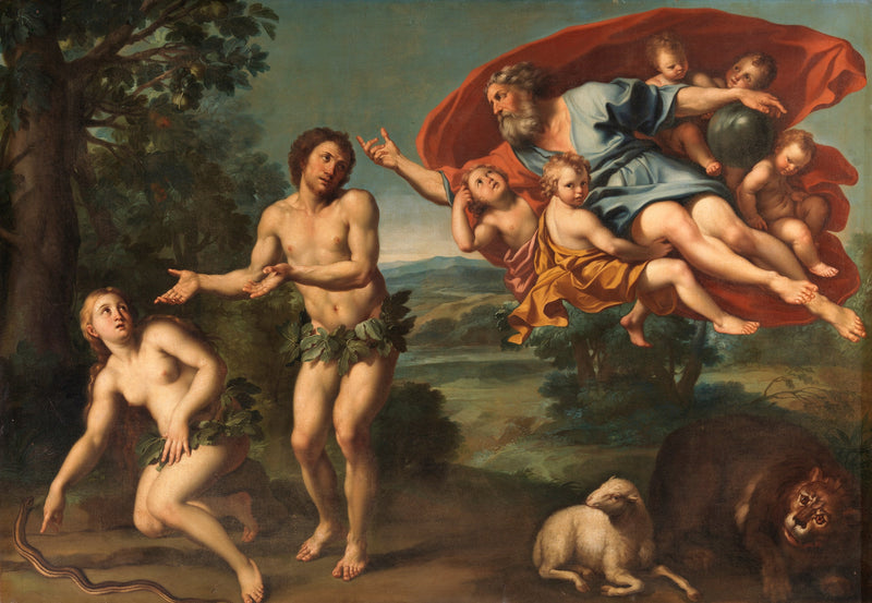 Adam och Evas utvisning - Domenichino