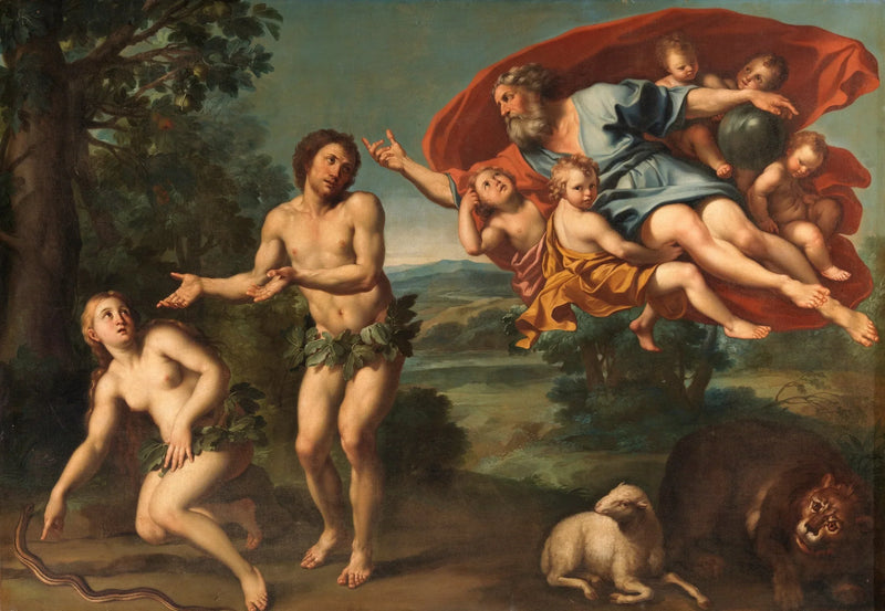Adam och Evas utvisning - Domenichino