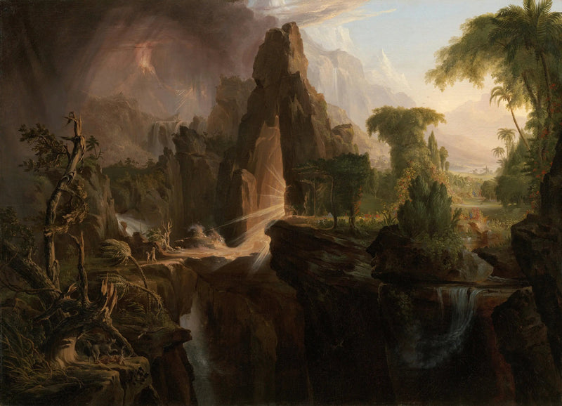 Utvisningen ur Edens lustgård - Thomas Cole