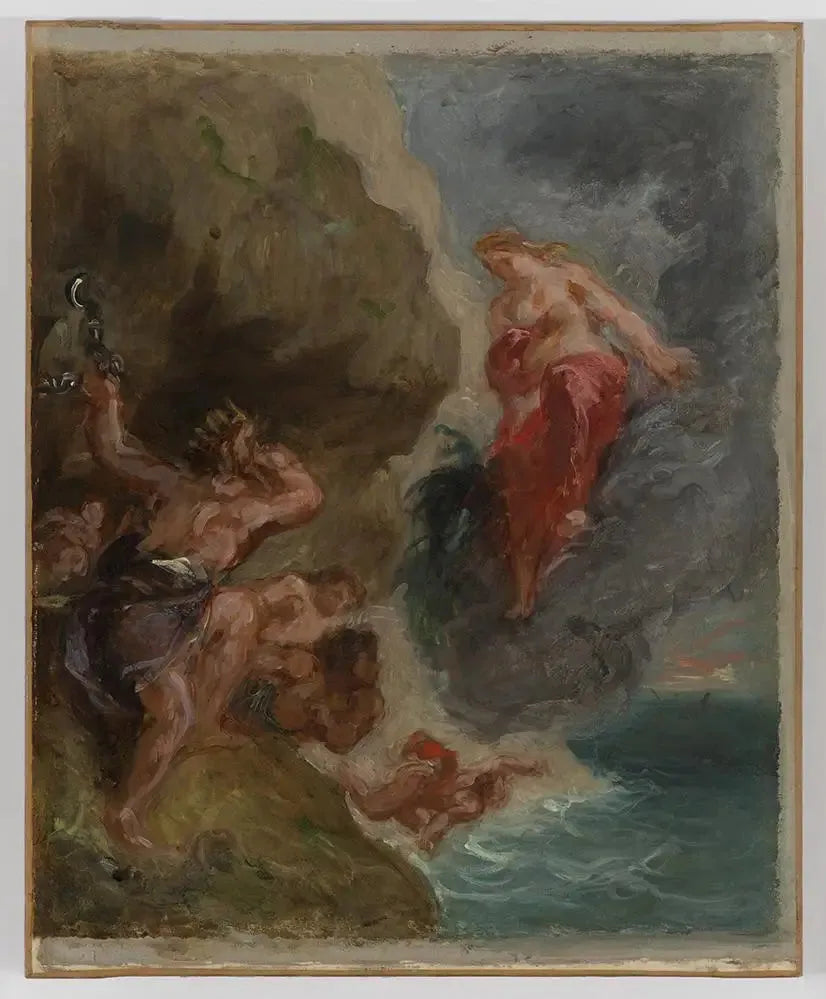 Vintern. Junon bönar till Eolus - Eugène Delacroix