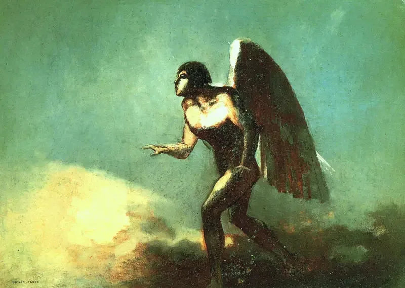 Den flygande mannen - Odilon Redon