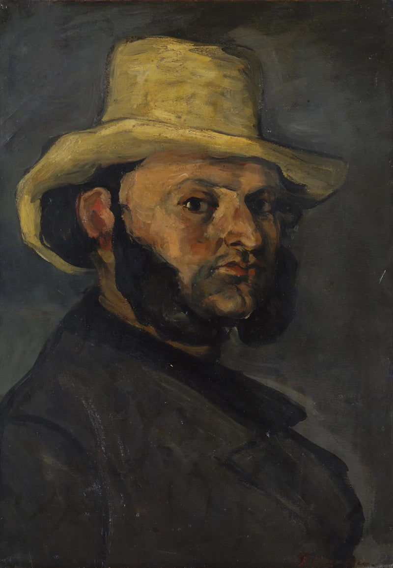 Mannen med halmhatt - Paul Cézanne