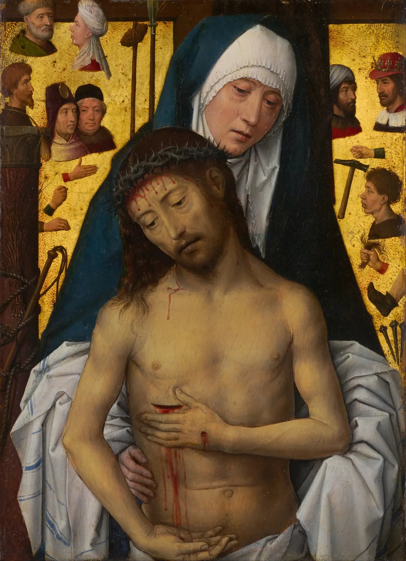Mannen av smärta i jungfruns armar - Hans Memling