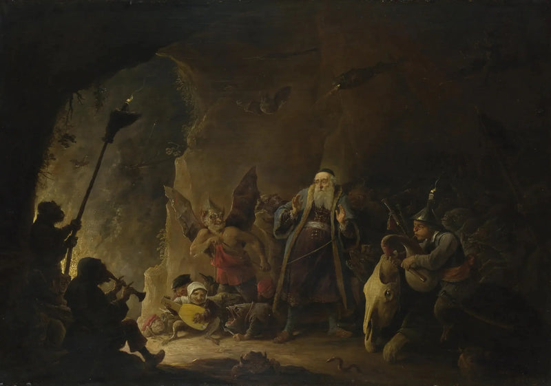 Den rike mannen kör i helvetet - David Teniers den yngre