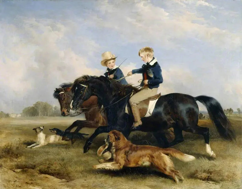 Den ärorike E. S. Russell och hans bror - Edwin Henry Landseer