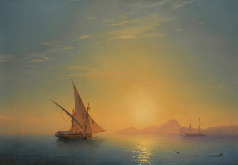 Ischiaön vid solnedgången (Solnedgång över Ischia) - Ivan Aïvazovski