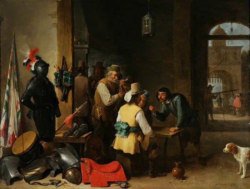 Insidan av ett vaktmästarrum - David Teniers den yngre