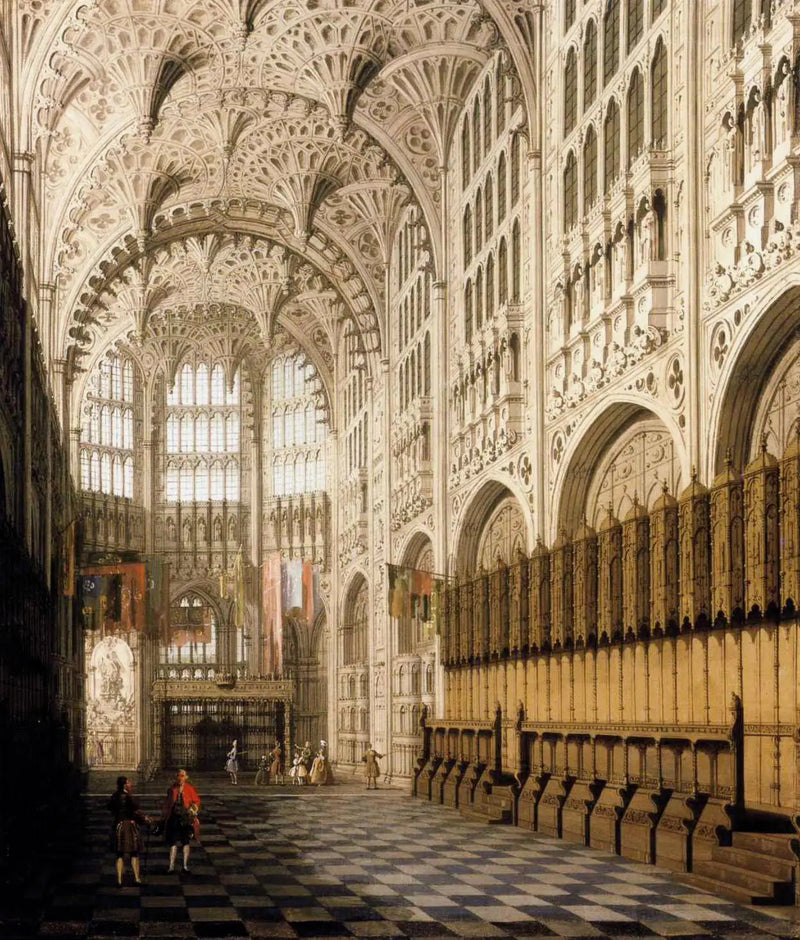 Interiören i Henrik VII:s kapell i Westminster-klostret - Canaletto