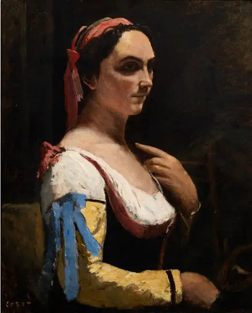Den Italienska - Jean-Baptiste Camille Corot