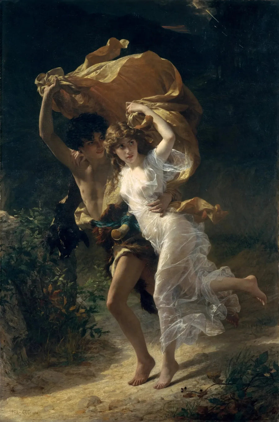 L'Orage - Pierre Auguste Cot image 1 copie peinte à la main à l’huile