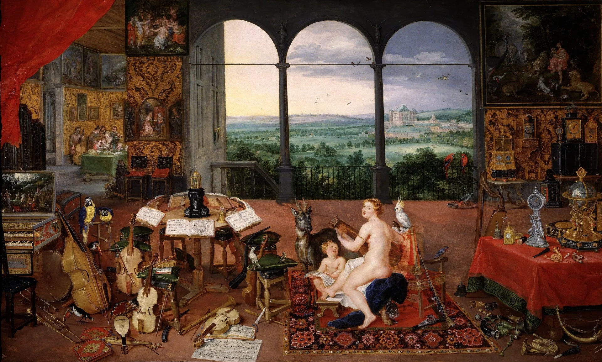 L'Ouïe - Jan Brueghel l'Ancien image 1 reproduction d’œuvre d’art à l’huile