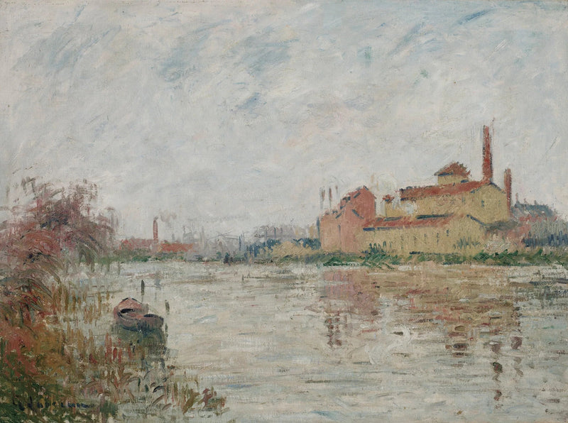 Fabriken vid floden - Gustave Loiseau