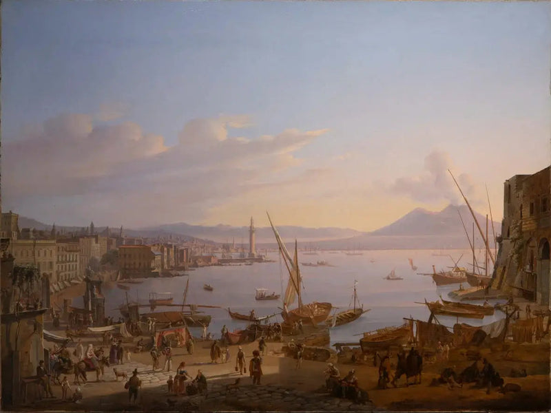 Naplesbukten med fyren och Vesuvius i bakgrunden. - Antoine van Dyck