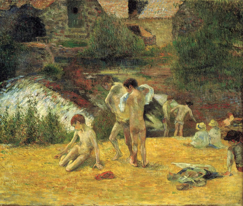 Badet vid kvarnen i Bois D'Amour - Paul Gauguin