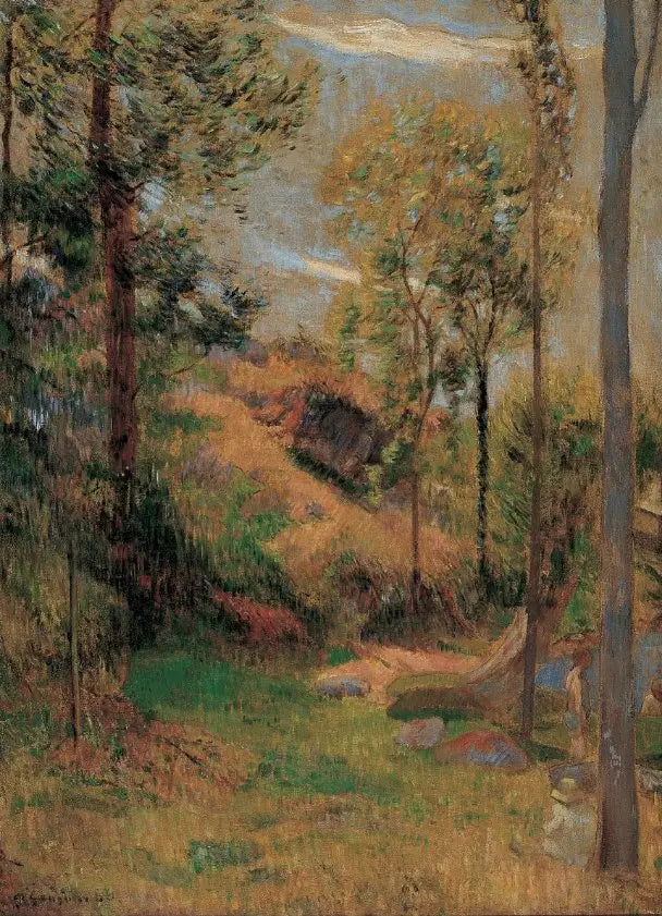 Badet framför hamnen i Pont-Aven - Paul Gauguin