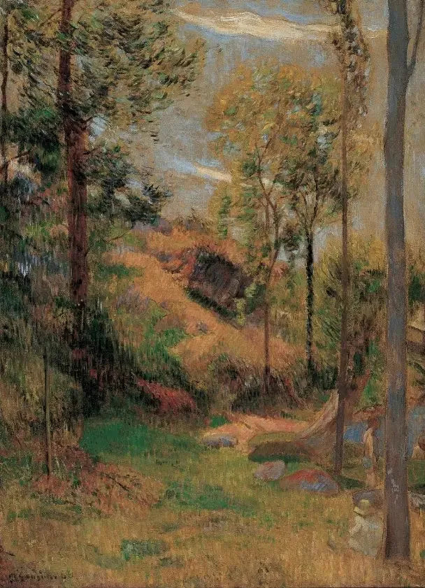 Badet framför hamnen i Pont-Aven - Paul Gauguin