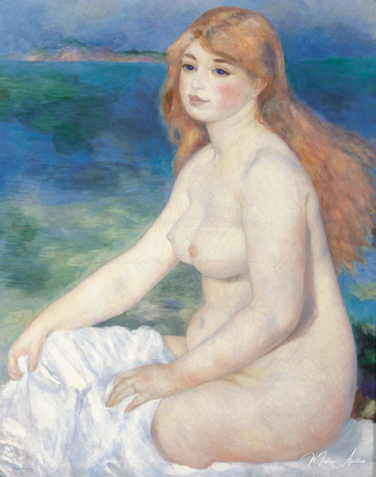 La Baigneuse blonde  - Pierre-Auguste Renoir - Reproductions de tableaux et peintures haut de gamme