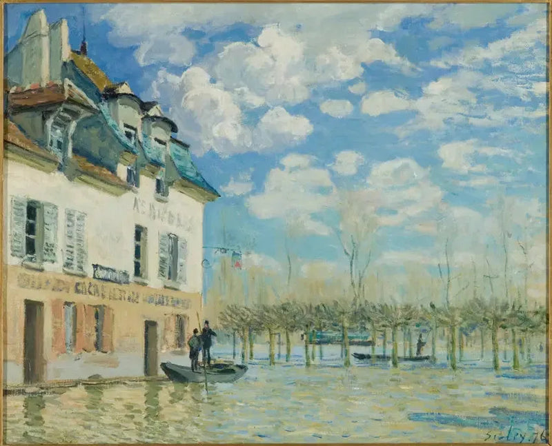 Båten under översvämningen, Port-Marly - Alfred Sisley