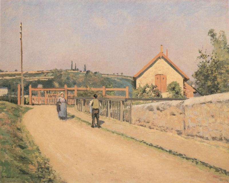 Järnvägsbarriären vid Pâtis, nära Pontoise - Camille Pissarro