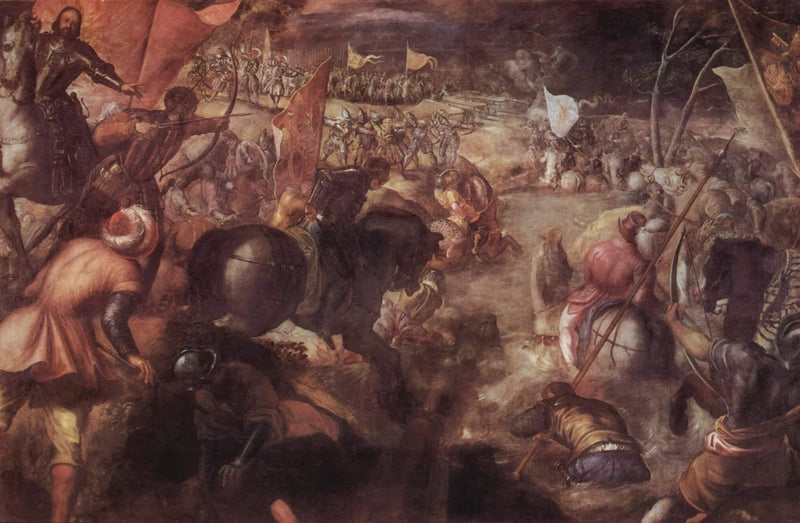 Slaget vid Taro - Jacopo Tintoretto