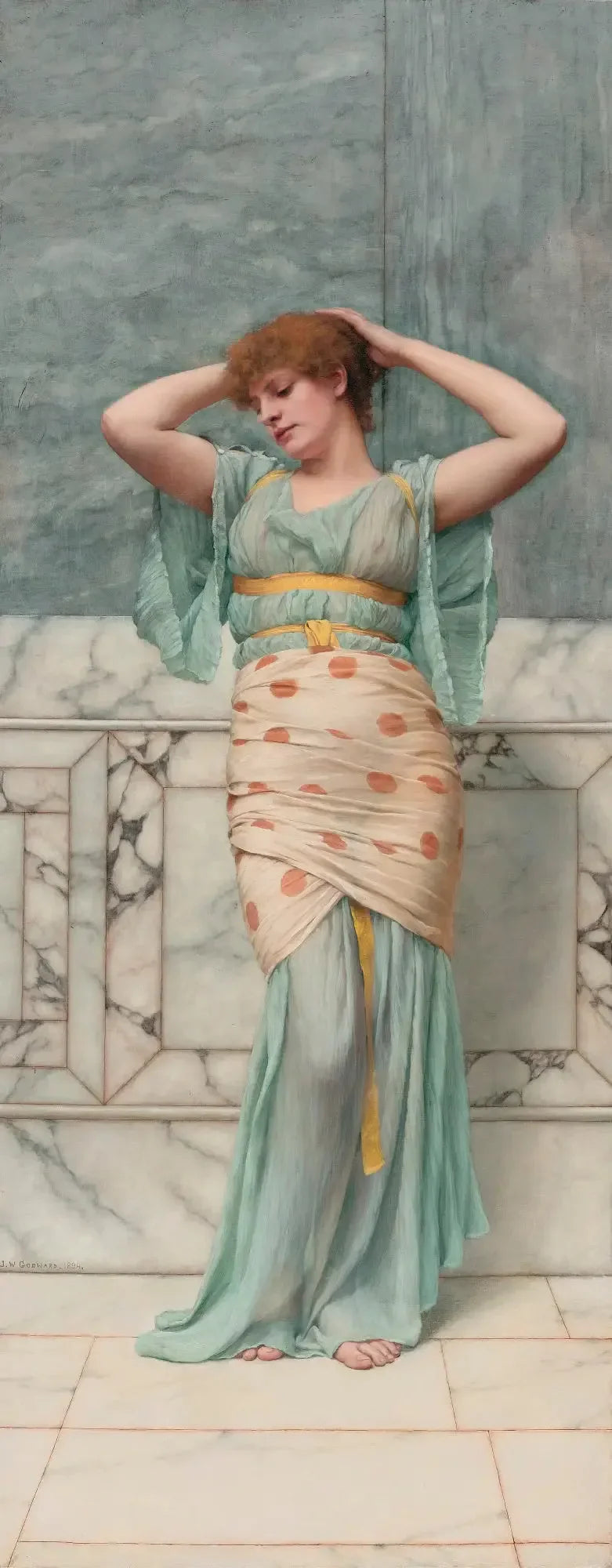 Skönheten i ett marmorrum - John William Godward