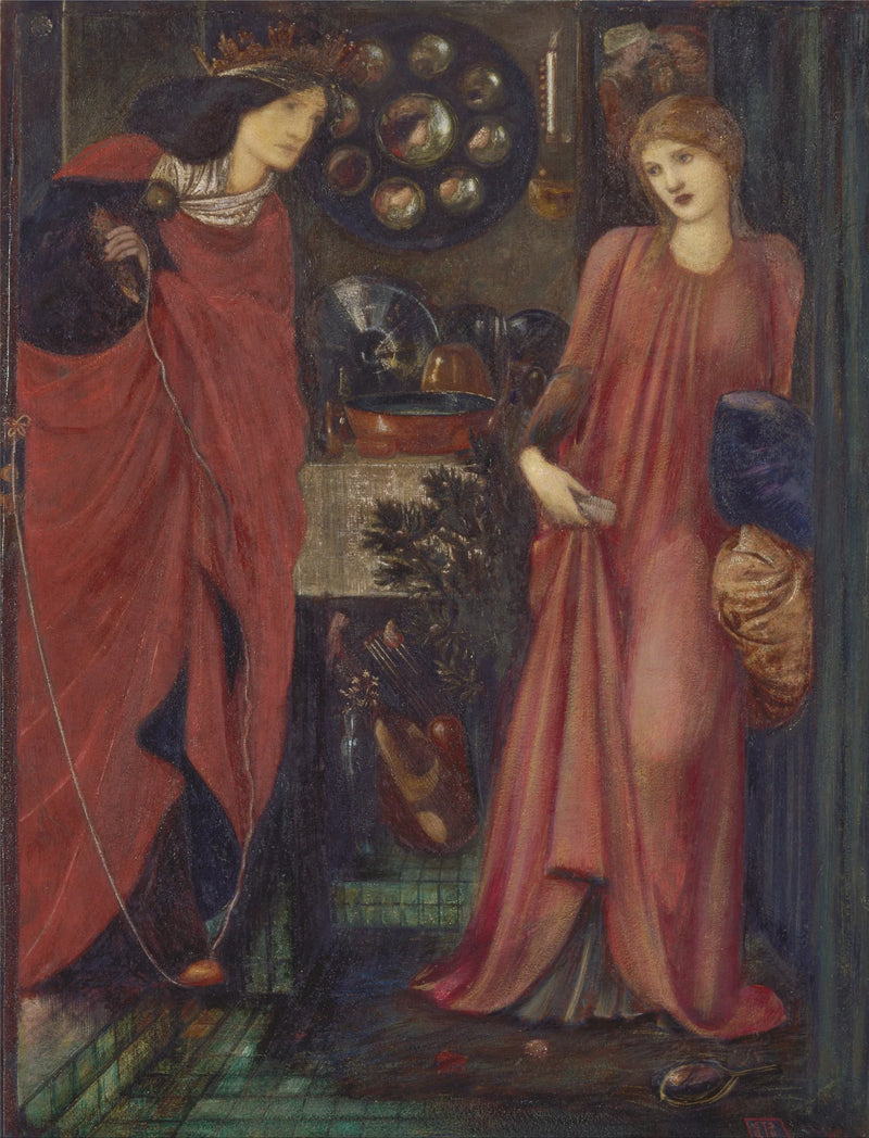Den vackra Rosamund och drottning Eleanor - Edward Burne-Jones