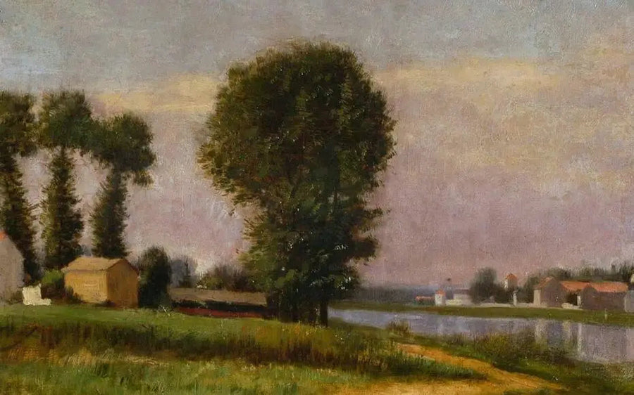Strandpromenaden vid Petit Gennevilliers och Seine - Gustave Caillebotte
