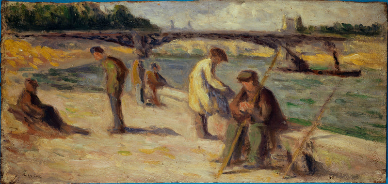 Kusten vid Malaquais kaj - Maximilien Luce